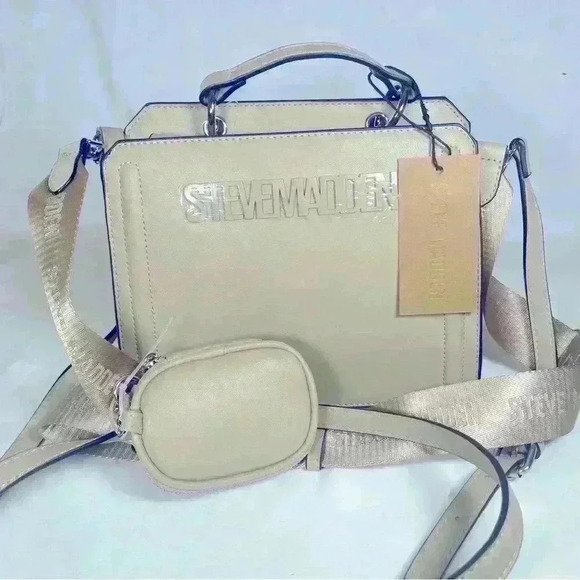 Steve Madden Chalk Bevelyn  w/AirPod Case Crossbody Bag Purse Satchel - Picture 7 of 11
